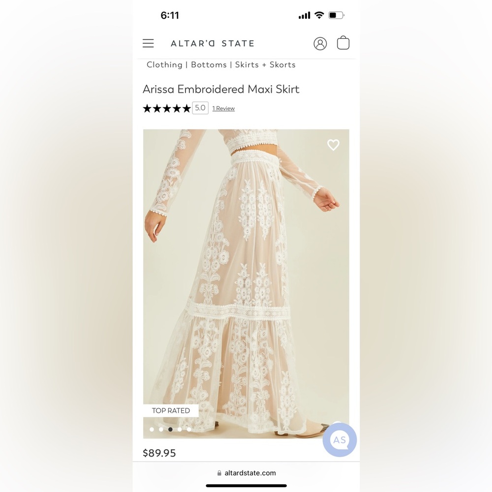 Altar’d State - Arissa Embroidered Maxi Skirt & Arissa Embroidered Top